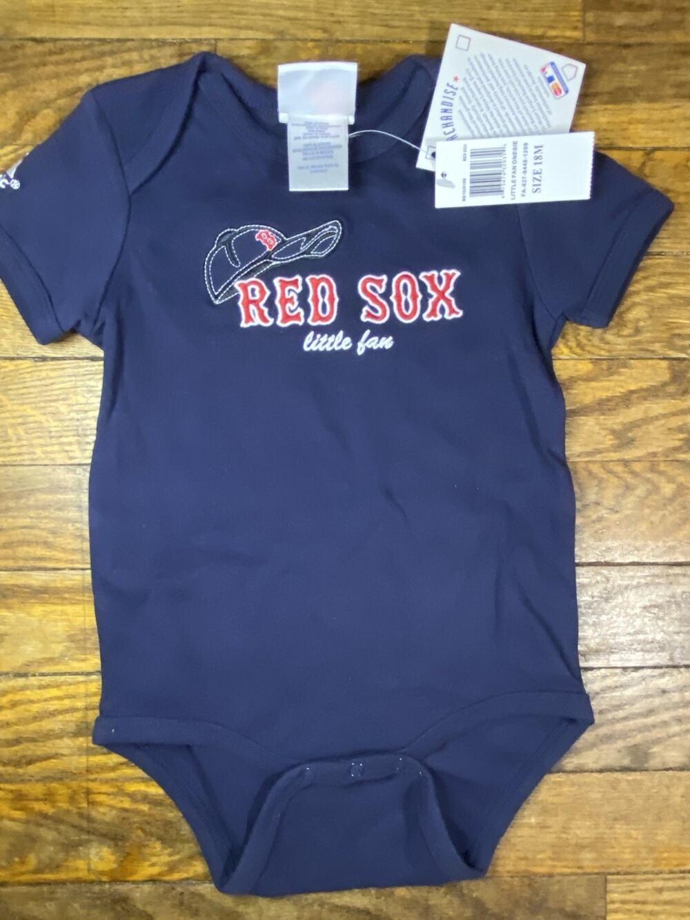 Boston Red Sox Baby Bodysuit 18M Majestic MLB Little Fan NWT Navy